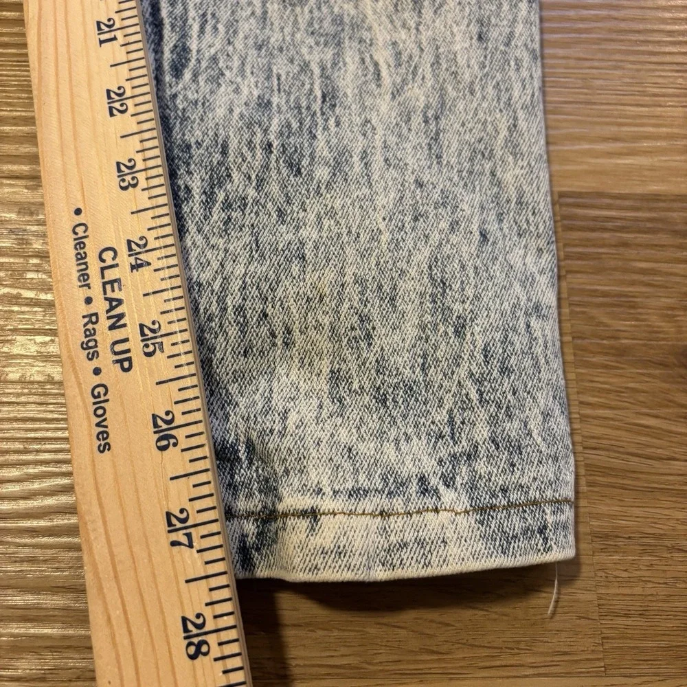 Vintage 80s Cap Ferrat Jeans Womens 11 (26x28) High Rise Acid Wash Ankle Bow USA